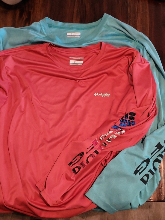 Columbia Other - 2 Men's Sx XXL Columbia PFG Long Sleeve Shirts - Coral and Teal